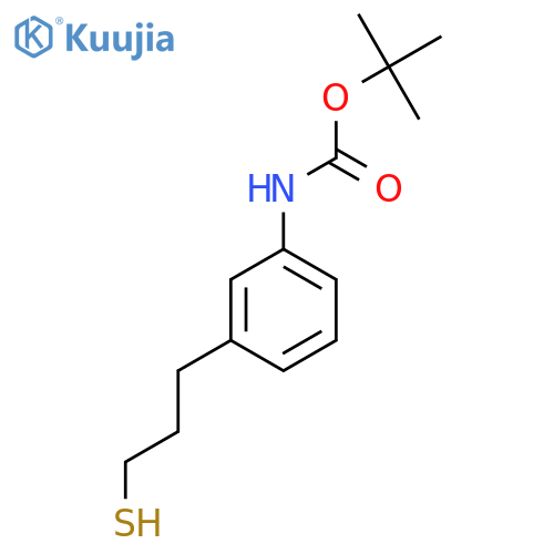 tert-butyl N-3-(3-sulfanylpropyl)phenylcarbamate structure