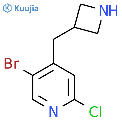 4-(azetidin-3-yl)methyl-5-bromo-2-chloropyridine structure