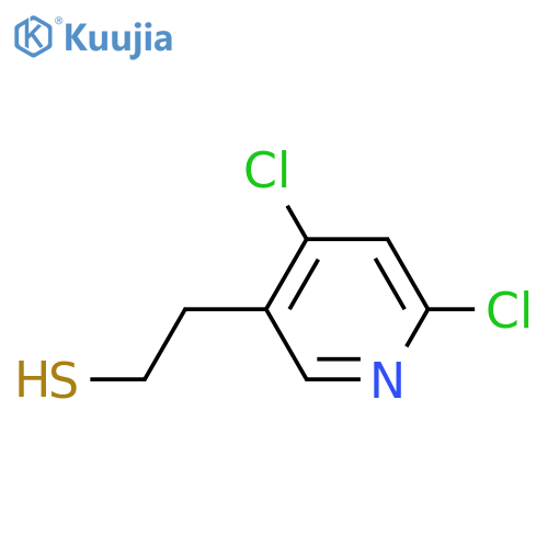 2-(4,6-dichloropyridin-3-yl)ethane-1-thiol structure