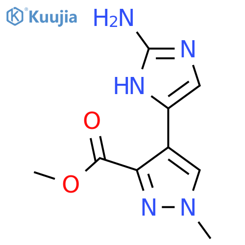 methyl 4-(2-amino-1H-imidazol-5-yl)-1-methyl-1H-pyrazole-3-carboxylate structure