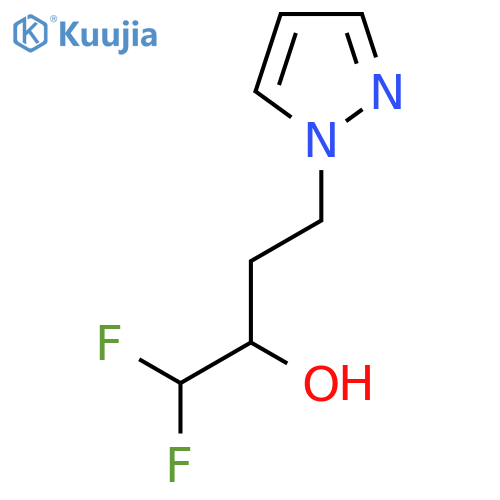 1,1-difluoro-4-(1H-pyrazol-1-yl)butan-2-ol structure