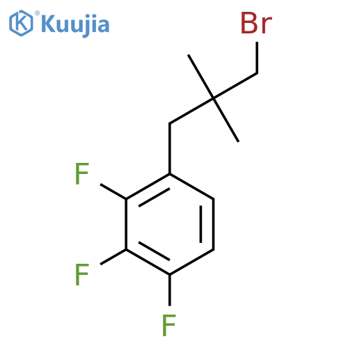 1-(3-bromo-2,2-dimethylpropyl)-2,3,4-trifluorobenzene structure