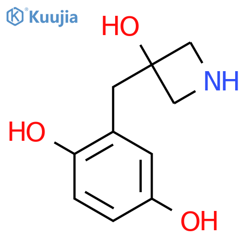 2-(3-hydroxyazetidin-3-yl)methylbenzene-1,4-diol structure