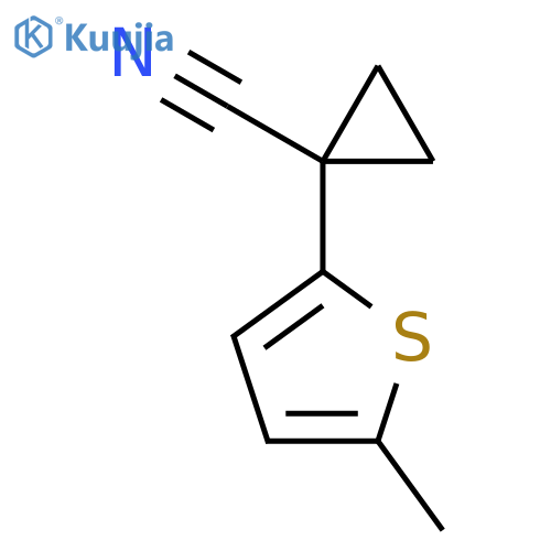 1-(5-methylthiophen-2-yl)cyclopropane-1-carbonitrile structure
