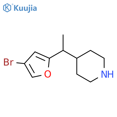 4-1-(4-bromofuran-2-yl)ethylpiperidine structure