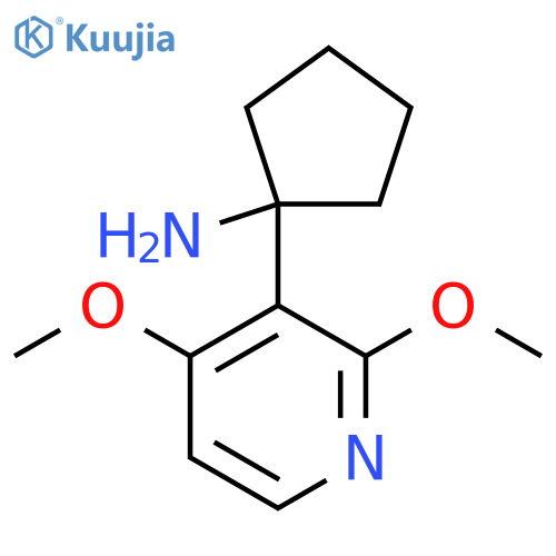 1-(2,4-dimethoxypyridin-3-yl)cyclopentan-1-amine structure