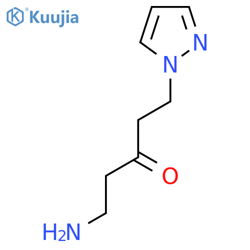 1-amino-5-(1H-pyrazol-1-yl)pentan-3-one structure