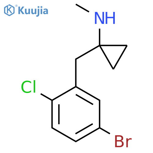 1-(5-bromo-2-chlorophenyl)methyl-N-methylcyclopropan-1-amine structure