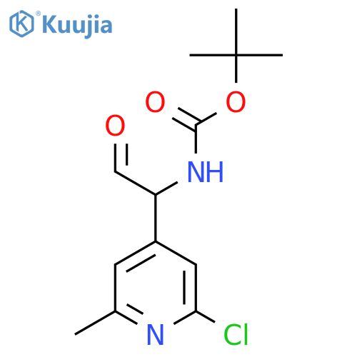 tert-butyl N-1-(2-chloro-6-methylpyridin-4-yl)-2-oxoethylcarbamate structure