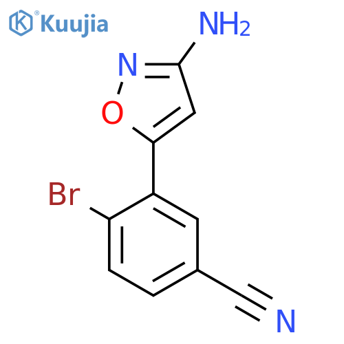 3-(3-amino-1,2-oxazol-5-yl)-4-bromobenzonitrile structure