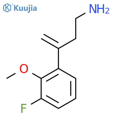 3-(3-fluoro-2-methoxyphenyl)but-3-en-1-amine structure