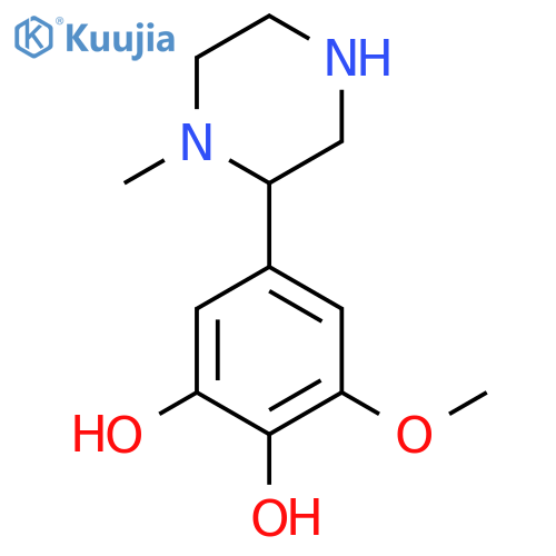 3-methoxy-5-(1-methylpiperazin-2-yl)benzene-1,2-diol structure