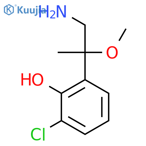 2-(1-amino-2-methoxypropan-2-yl)-6-chlorophenol structure