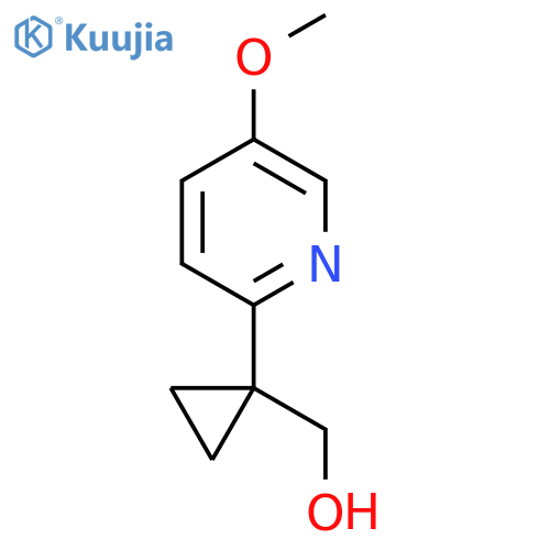 1-(5-methoxypyridin-2-yl)cyclopropylmethanol structure