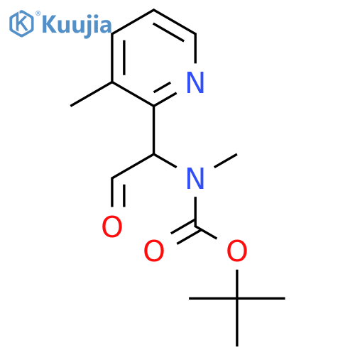 tert-butyl N-methyl-N-1-(3-methylpyridin-2-yl)-2-oxoethylcarbamate structure