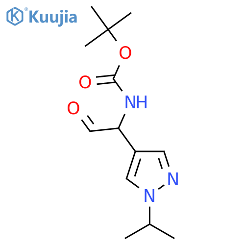 tert-butyl N-{2-oxo-1-1-(propan-2-yl)-1H-pyrazol-4-ylethyl}carbamate structure