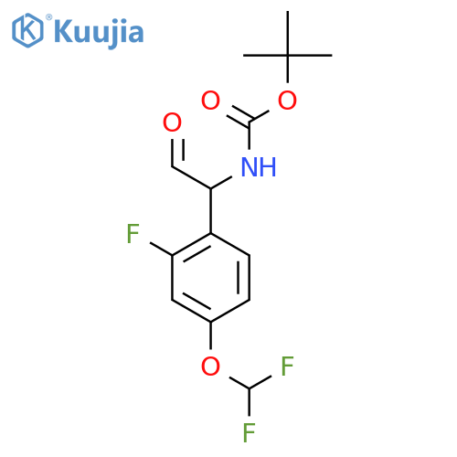 tert-butyl N-{1-4-(difluoromethoxy)-2-fluorophenyl-2-oxoethyl}carbamate structure