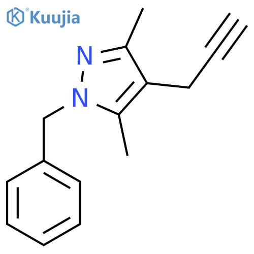 1-benzyl-3,5-dimethyl-4-(prop-2-yn-1-yl)-1H-pyrazole structure