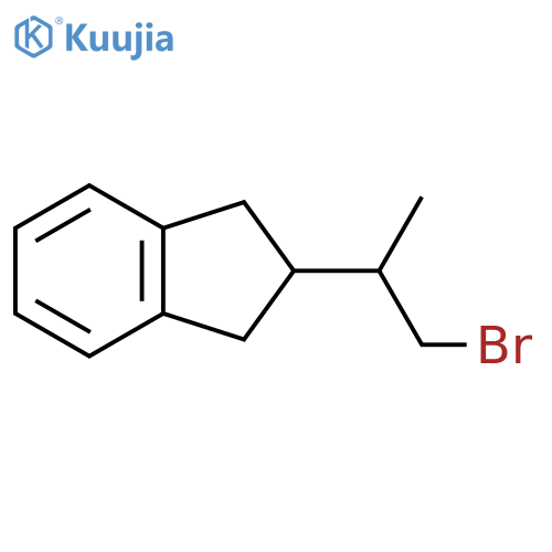 2-(1-bromopropan-2-yl)-2,3-dihydro-1H-indene structure