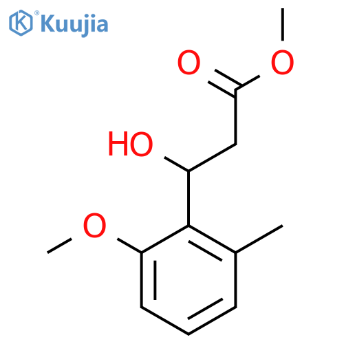 methyl 3-hydroxy-3-(2-methoxy-6-methylphenyl)propanoate structure
