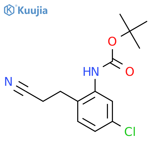 tert-butyl N-5-chloro-2-(2-cyanoethyl)phenylcarbamate structure