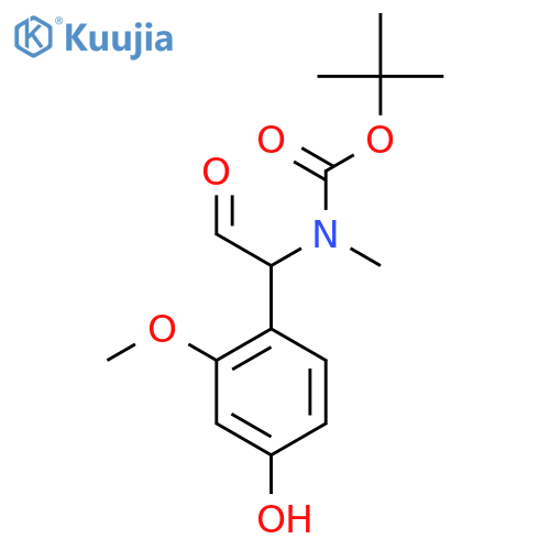 tert-butyl N-1-(4-hydroxy-2-methoxyphenyl)-2-oxoethyl-N-methylcarbamate structure