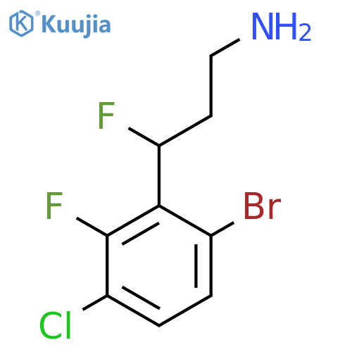 3-(6-bromo-3-chloro-2-fluorophenyl)-3-fluoropropan-1-amine structure