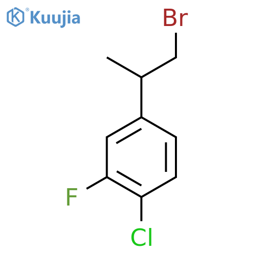 4-(1-bromopropan-2-yl)-1-chloro-2-fluorobenzene structure
