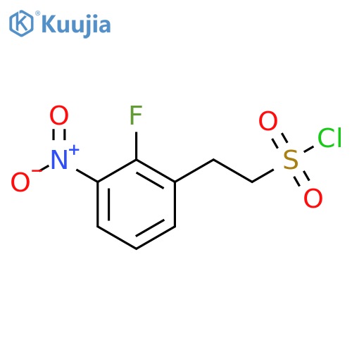 2-(2-fluoro-3-nitrophenyl)ethane-1-sulfonyl chloride structure
