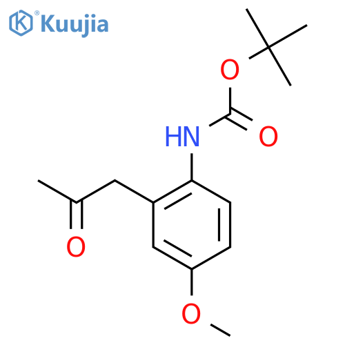 tert-butyl N-4-methoxy-2-(2-oxopropyl)phenylcarbamate structure