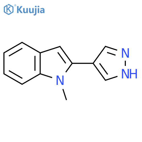 1-methyl-2-(1H-pyrazol-4-yl)-1H-indole structure