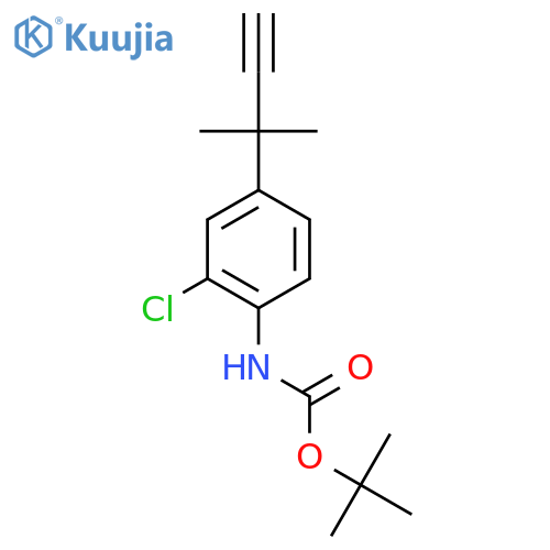 tert-butyl N-2-chloro-4-(2-methylbut-3-yn-2-yl)phenylcarbamate structure