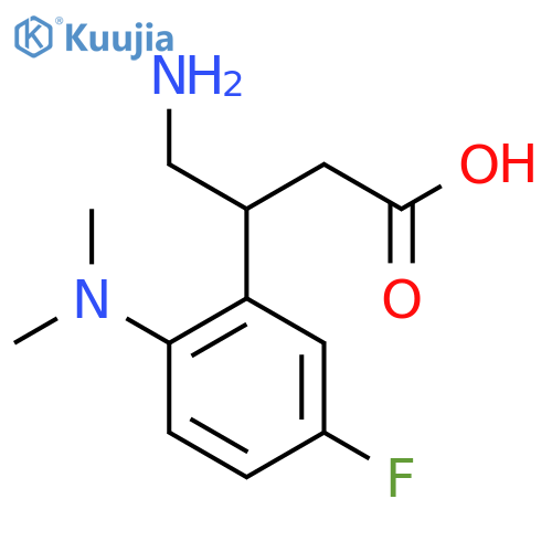 4-amino-3-2-(dimethylamino)-5-fluorophenylbutanoic acid structure