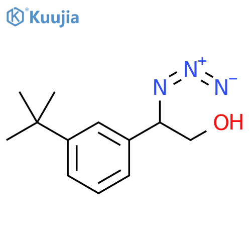 2-azido-2-(3-tert-butylphenyl)ethan-1-ol structure