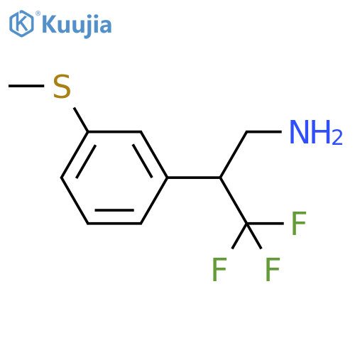 3,3,3-trifluoro-2-3-(methylsulfanyl)phenylpropan-1-amine structure