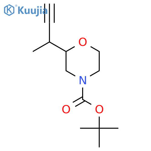 tert-butyl 2-(but-3-yn-2-yl)morpholine-4-carboxylate structure