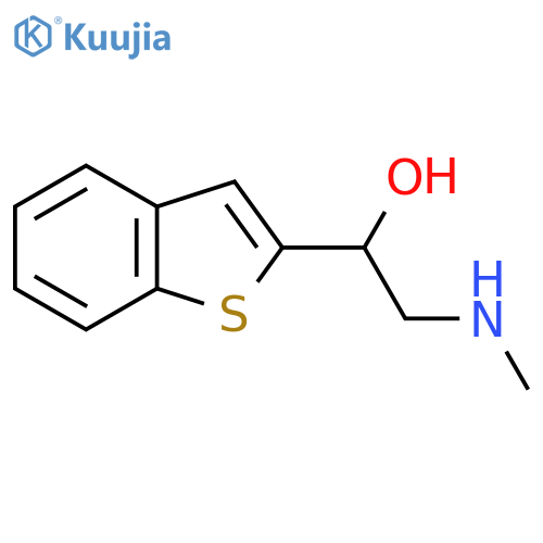1-(1-benzothiophen-2-yl)-2-(methylamino)ethan-1-ol structure