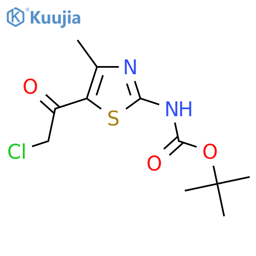 tert-butyl N-5-(2-chloroacetyl)-4-methyl-1,3-thiazol-2-ylcarbamate structure