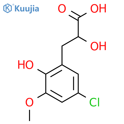3-(5-chloro-2-hydroxy-3-methoxyphenyl)-2-hydroxypropanoic acid structure