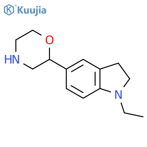 1-ethyl-5-(morpholin-2-yl)-2,3-dihydro-1H-indole structure