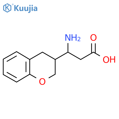 3-amino-3-(3,4-dihydro-2H-1-benzopyran-3-yl)propanoic acid structure