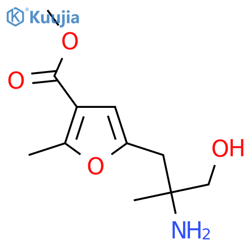 methyl 5-(2-amino-3-hydroxy-2-methylpropyl)-2-methylfuran-3-carboxylate structure