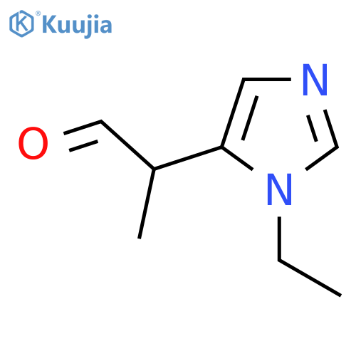 2-(1-ethyl-1H-imidazol-5-yl)propanal structure