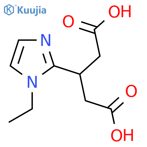 3-(1-ethyl-1H-imidazol-2-yl)pentanedioic acid structure