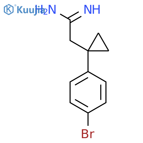 2-1-(4-bromophenyl)cyclopropylethanimidamide structure