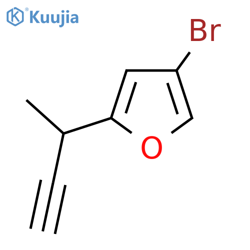 4-bromo-2-(but-3-yn-2-yl)furan structure