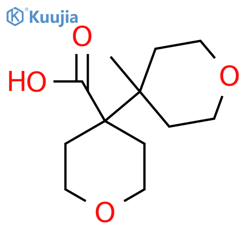 4-(4-methyloxan-4-yl)oxane-4-carboxylic acid structure