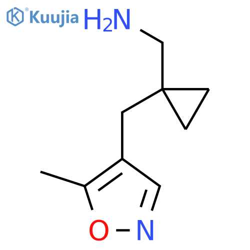 {1-(5-methyl-1,2-oxazol-4-yl)methylcyclopropyl}methanamine structure