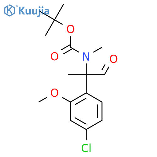 tert-butyl N-2-(4-chloro-2-methoxyphenyl)-1-oxopropan-2-yl-N-methylcarbamate structure