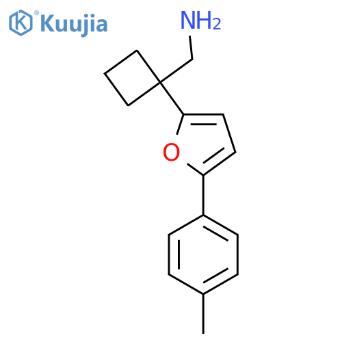 {1-5-(4-methylphenyl)furan-2-ylcyclobutyl}methanamine structure
